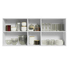 Armário Aéreo Madesa Agata 150 cm 2 Portas e 2 Nichos Branco