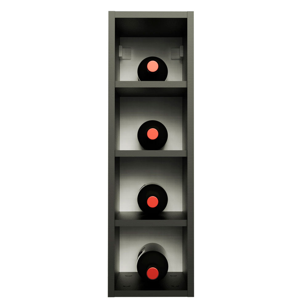 Adega 20 cm 4 Nichos Preto Madesa