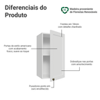 Armário Aéreo 35 cm 1 Porta Branco Vik Madesa