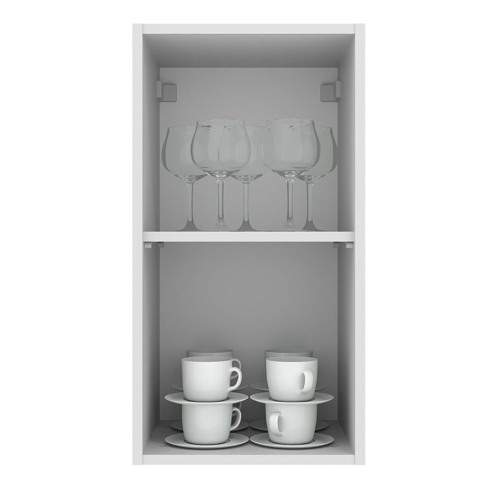 Armário Aéreo 35 cm 1 Porta Branco/Crema Agata Madesa