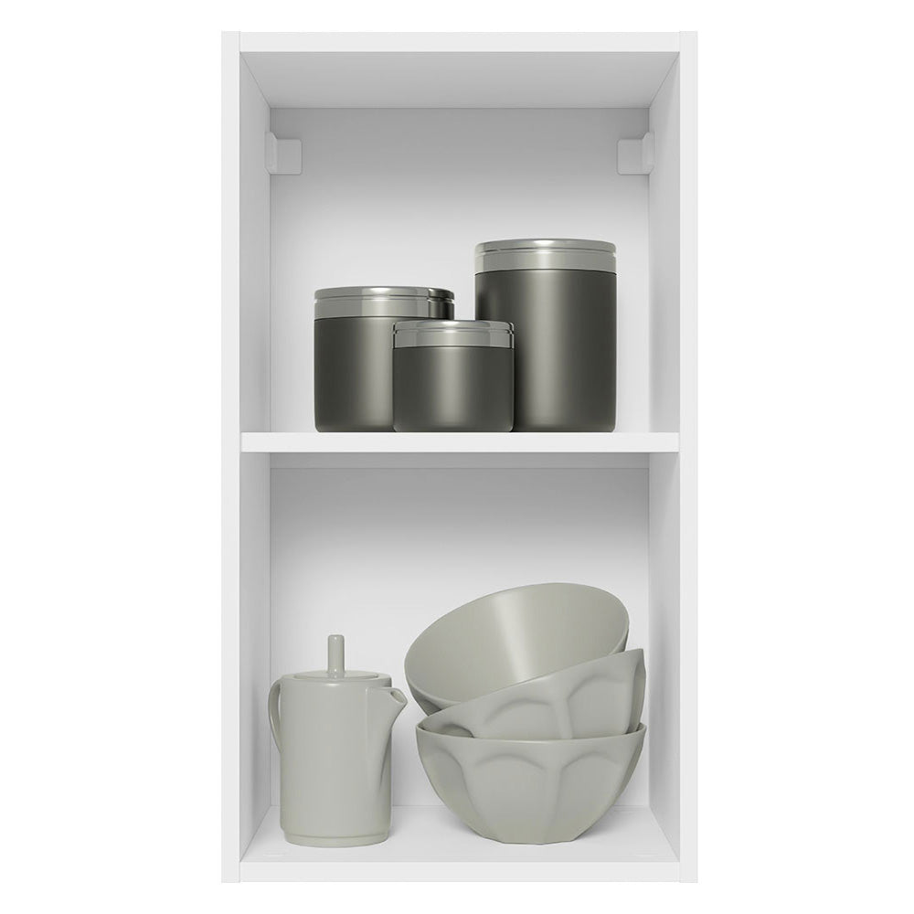 Armário Aéreo 100% MDF 35 cm 1 Porta Branco/Rustic Acordes Madesa