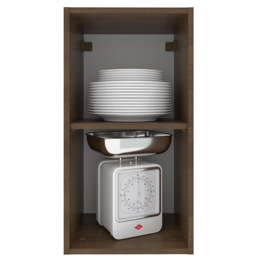 Armário Aéreo Madesa Glamy 35 cm 1 Porta Rustic/Branco