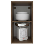 Armário Aéreo Madesa Glamy 35 cm 1 Porta Rustic/Branco