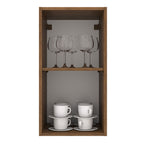 Armário Aéreo Madesa Agata 35 cm 1 Porta Rustic/Preto