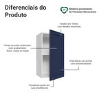 Armário Aéreo 35 cm 1 Porta Branco/Azul Vik Madesa