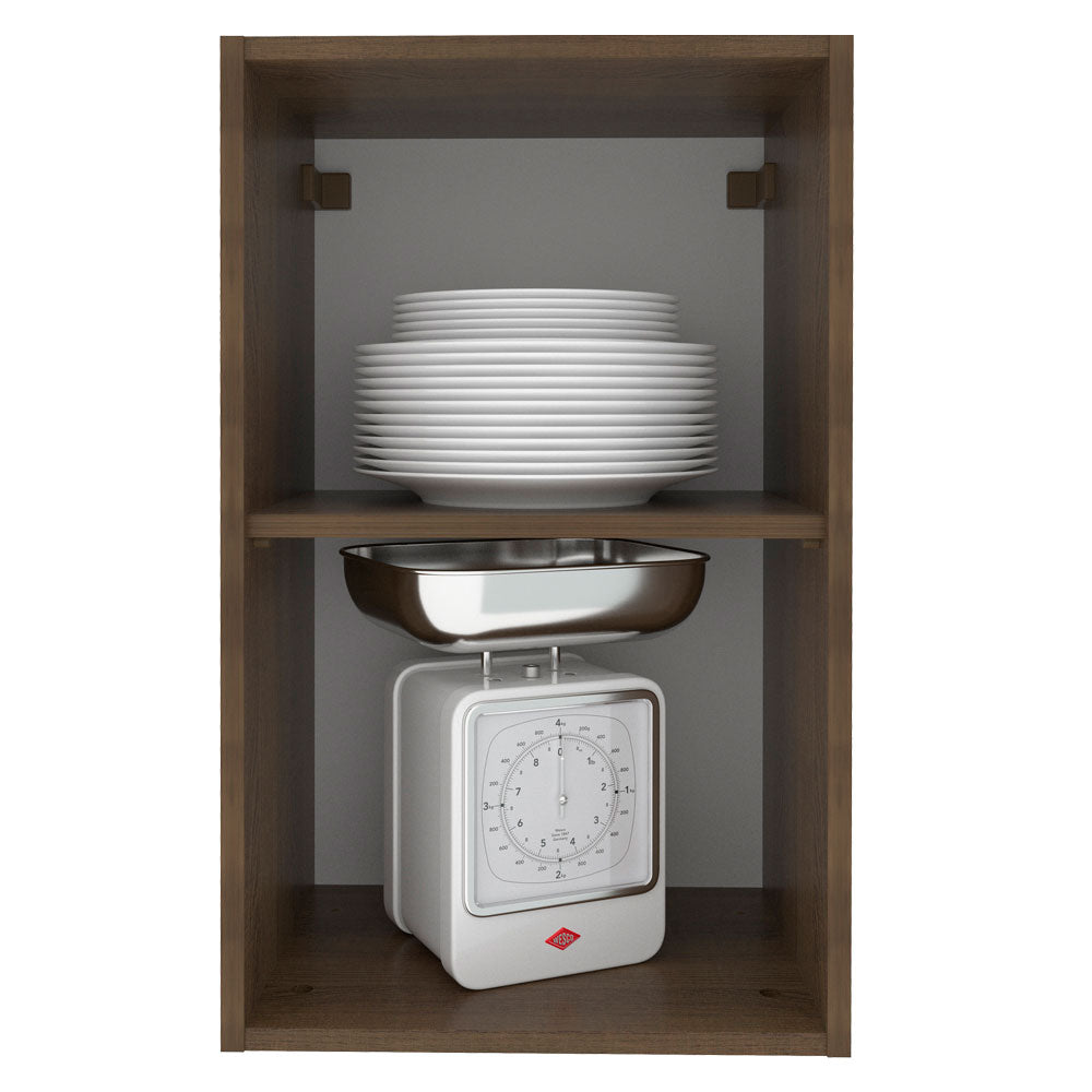 Armário Aéreo Madesa Glamy 40 cm 1 Porta Rustic/Branco