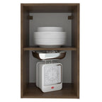 Armário Aéreo Madesa Glamy 40 cm 1 Porta Rustic/Branco