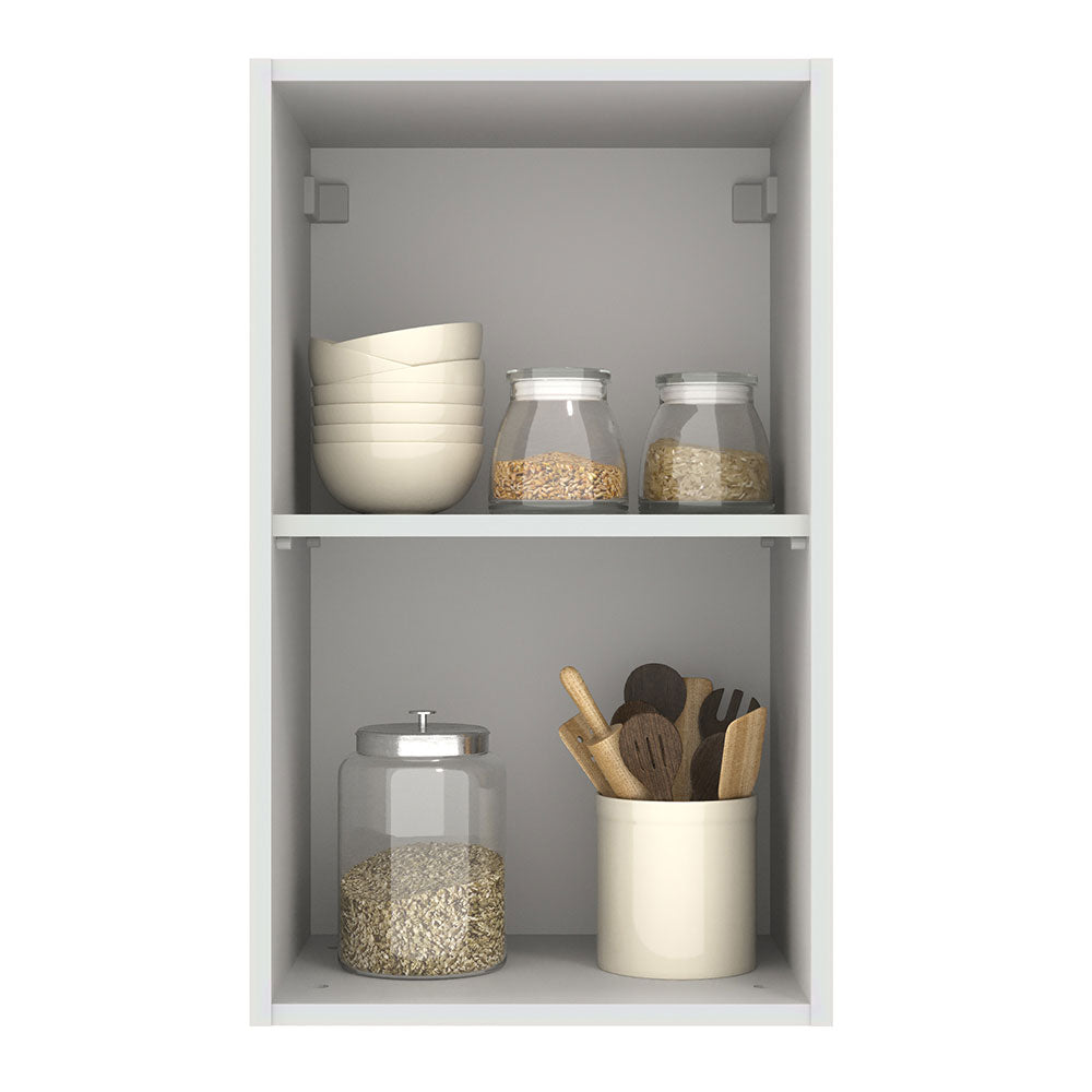 Armário Aéreo Madesa Agata 40 cm 1 Porta Branco/Preto