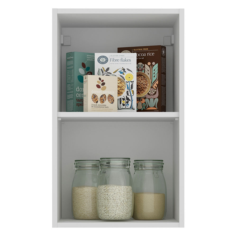 Armário Aéreo Madesa Glamy 40 cm 1 Porta Branco/Preto