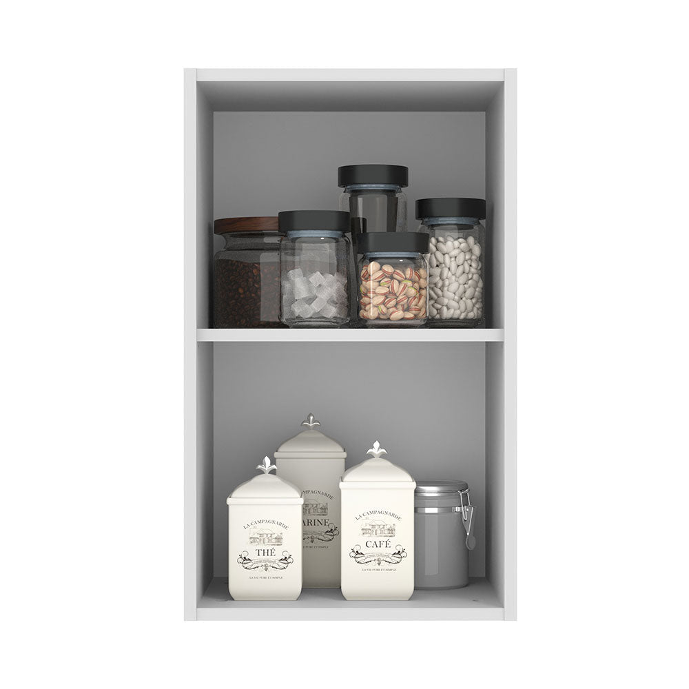 Armário Aéreo Madesa Lux 40 cm 1 Porta Branco/Branco Veludo