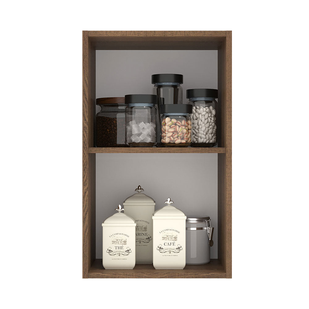 Armário Aéreo Madesa Lux 40 cm 1 Porta Rustic/Branco Veludo