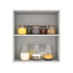 Armário Aéreo Madesa Agata 60 cm 1 Porta Branco/Preto