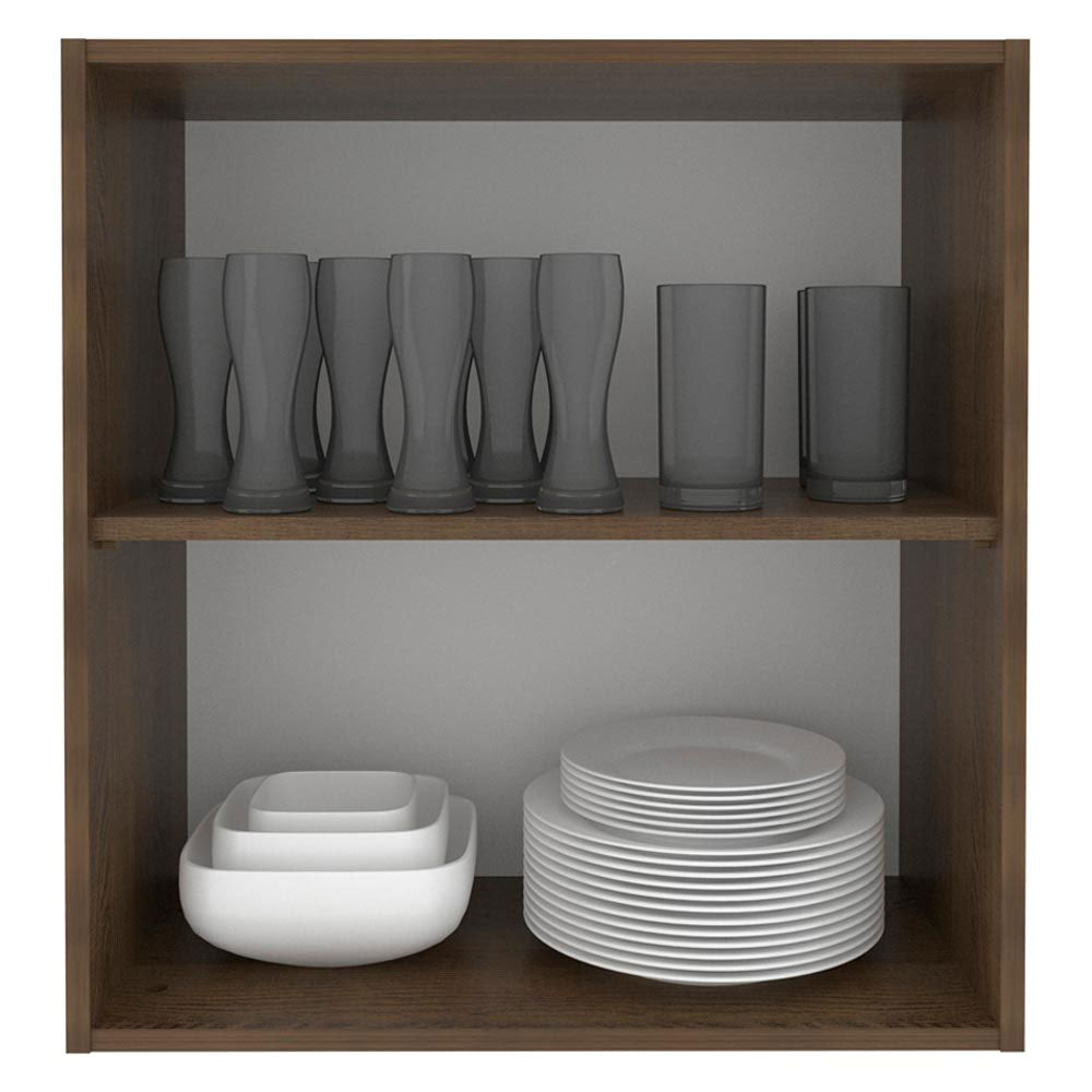 Armário Aéreo Madesa Lux 60 cm 1 Porta Rustic/Preto