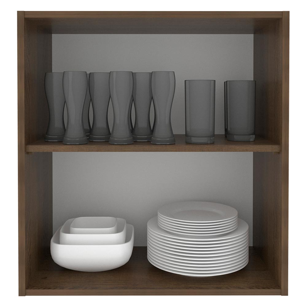 Armário Aéreo Madesa Lux 60 cm 1 Porta Rustic/Cinza