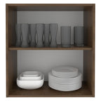 Armário Aéreo Madesa Lux 60 cm 1 Porta Rustic/Cinza