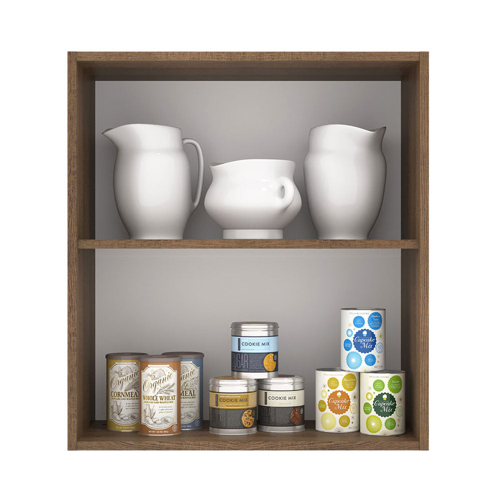 Armário Aéreo Madesa Lux 60 cm 1 Porta Rustic/Branco Veludo