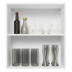 Armário Aéreo 100% MDF 60 cm 1 Porta Branco/Preto Acordes Madesa