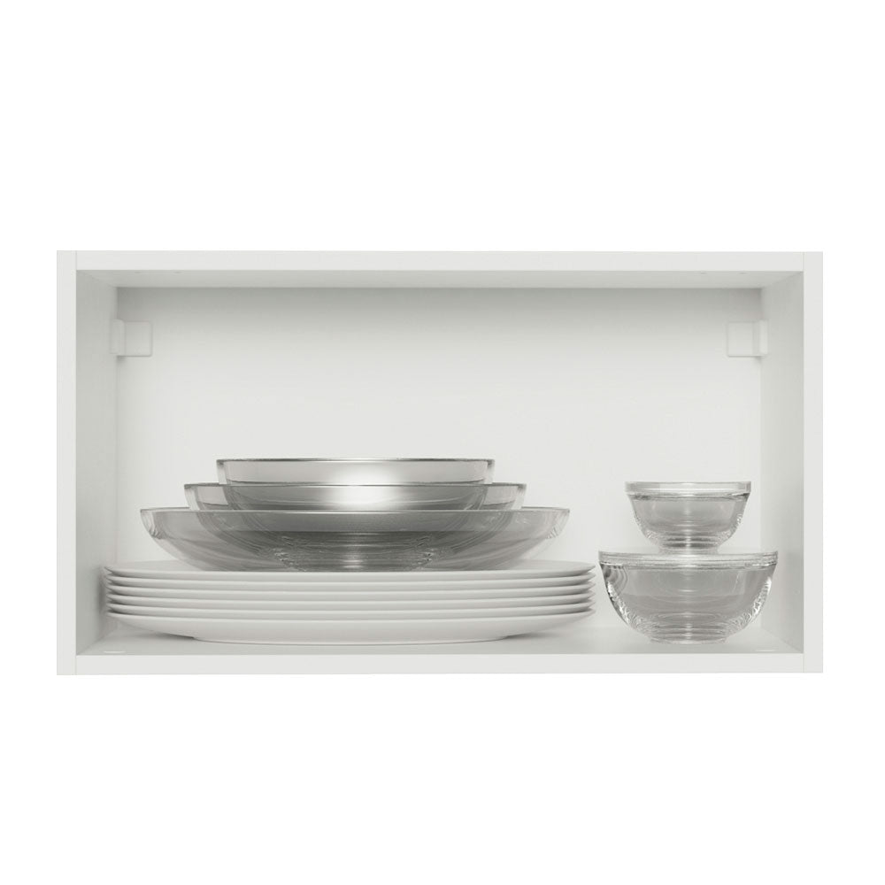 Armário Aéreo Madesa Acordes 100% MDF 60 cm 1 Porta Basculante Branco Brilho