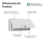 Armário Aéreo 60 cm 1 Porta Basculante Branco Vik Madesa