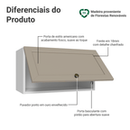 Armário Aéreo 60 cm 1 Porta Basculante Branco/Crema Vik Madesa