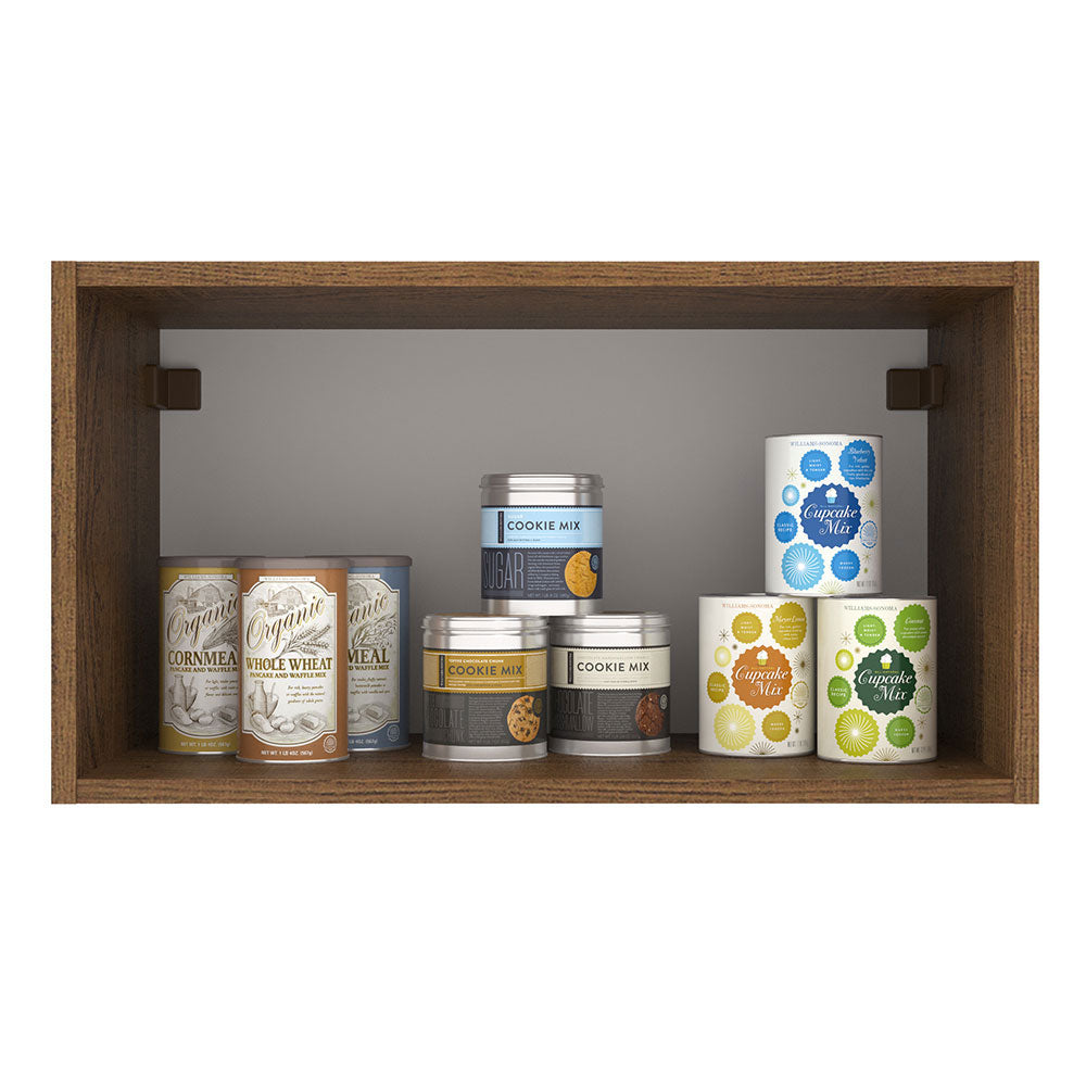 Armário Aéreo Madesa Agata 60 cm 1 Porta Basculante Rustic/Branco