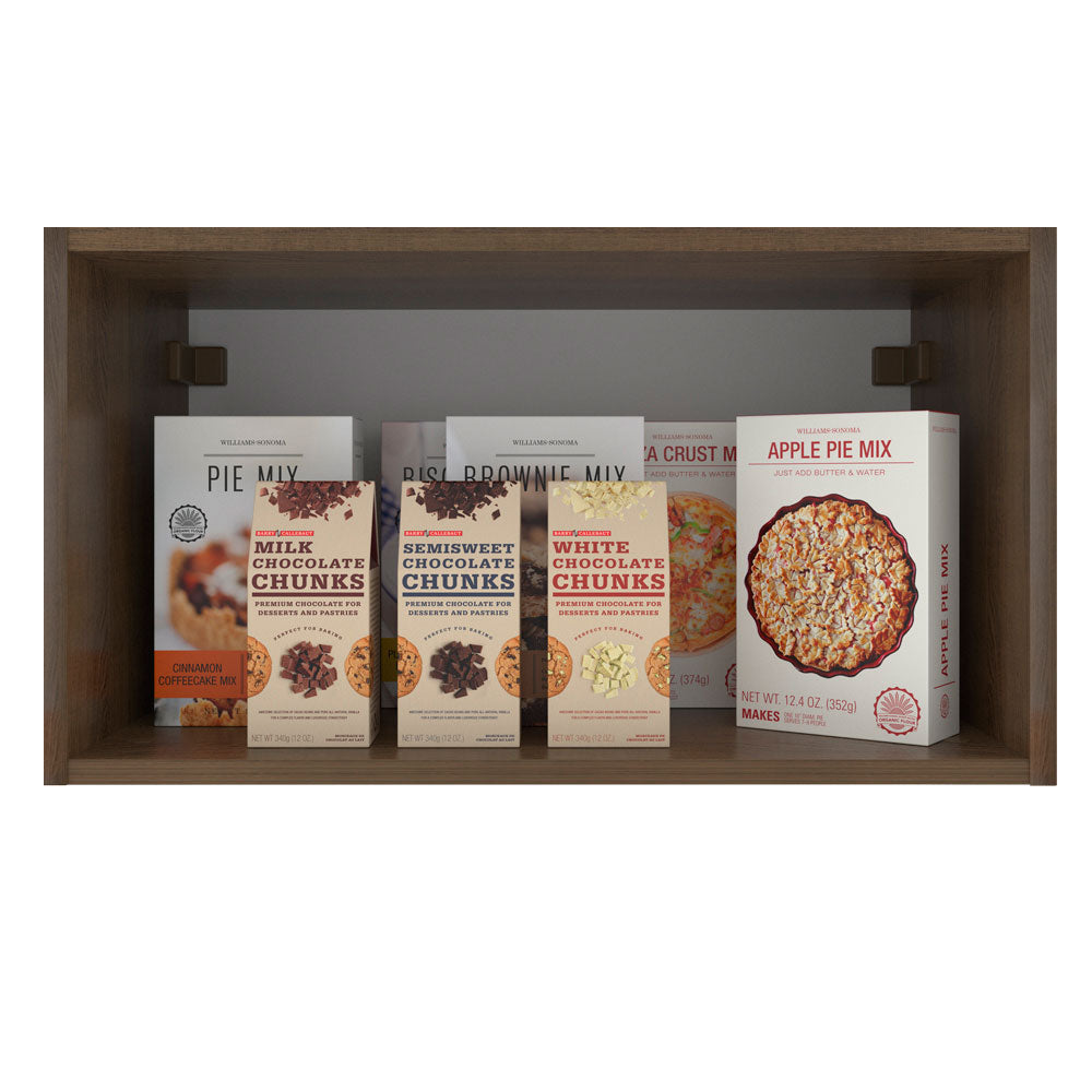 Armário Aéreo Madesa Glamy 60 cm 1 Porta Basculante Rustic/Branco