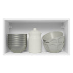 Armário Aéreo 100% MDF 60 cm 1 Porta Basculante Branco/Preto Acordes Madesa