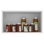 Armário Aéreo Madesa Glamy 60 cm 1 Porta Basculante Branco/Preto