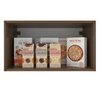 Armário Aéreo Madesa Glamy 60 cm 1 Porta Basculante Rustic/Preto