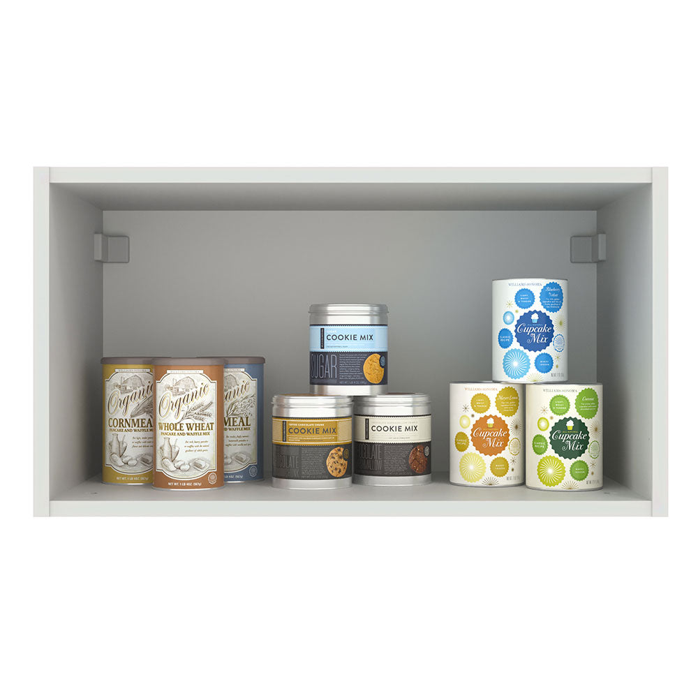 Armário Aéreo Madesa Agata 60 cm 1 Porta Basculante Branco/Cinza