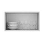 Armário Aéreo Madesa Lux 60 cm 1 Porta Basculante Branco/Branco Veludo