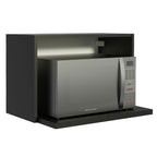 Armário Aéreo 60 cm Nicho para Microondas/Forno Elétrico Preto Madesa