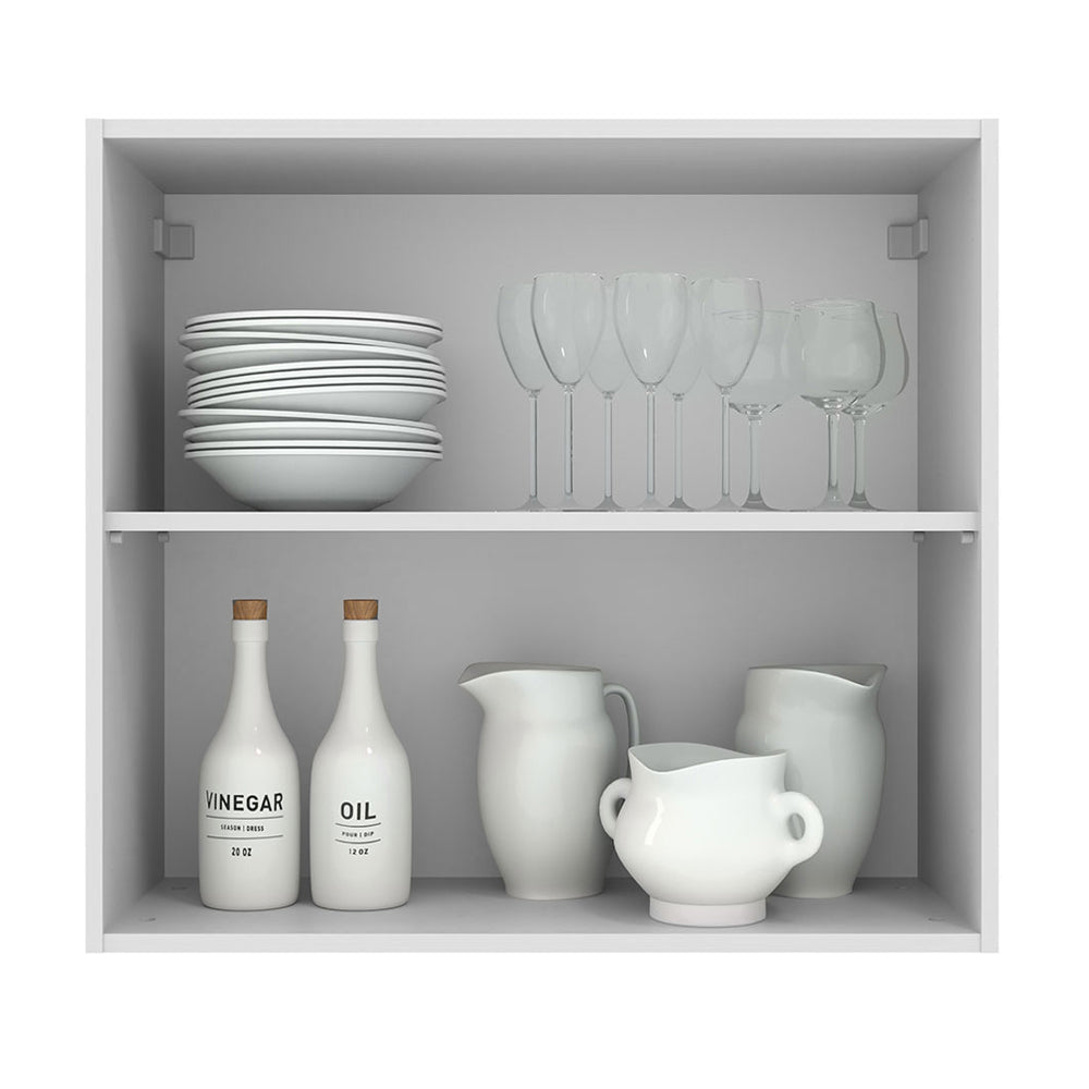 Armário Aéreo 70 cm 2 Portas Branco/Crema Agata Madesa