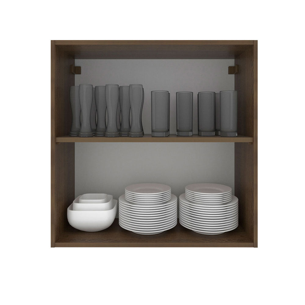 Armário Aéreo 70 cm 2 Portas Rustic/Branco Stella Madesa