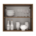 Armário Aéreo Madesa Agata 70 cm 2 Portas Rustic/Preto