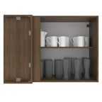 Armário Aéreo de Canto Madesa Stella 1 Porta Rustic/Branco