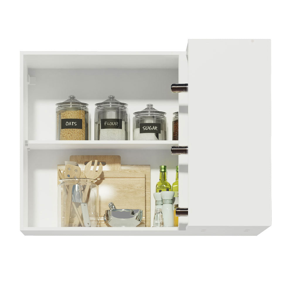 Armário Aéreo de Canto Madesa Reims 1 Porta e Adega Branco