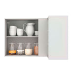 Armário Aéreo de Canto Madesa Glamy 1 Porta para linha de 60 cm de profundidade Branco/Rustic