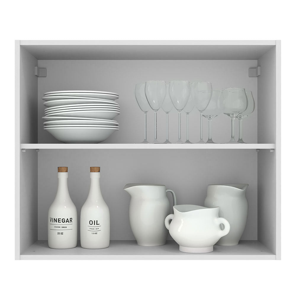 Armário Aéreo Madesa Agata 80 cm 2 Portas Branco