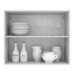 Armário Aéreo Madesa Agata 80 cm 2 Portas Branco