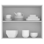 Armário Aéreo Madesa Stella 80 cm 2 Portas Branco