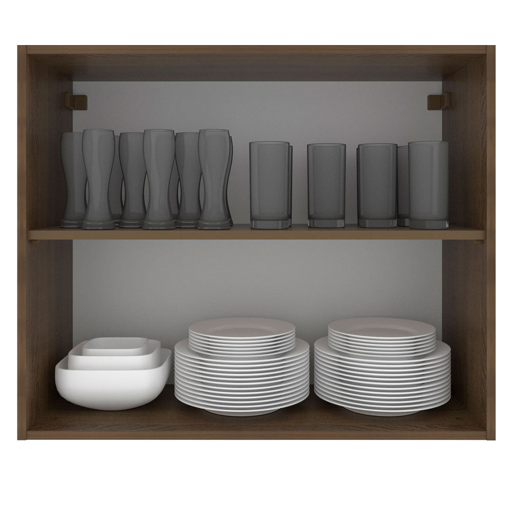 Armário Aéreo Madesa Stella 80 cm 2 Portas Rustic