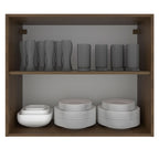 Armário Aéreo Madesa Glamy 80 cm 2 Portas Rustic/Branco