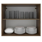 Armário Aéreo Madesa Stella 80 cm 2 Portas Rustic/Branco