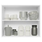 Armário Aéreo 100% MDF 80 cm 2 Portas Branco/Preto Acordes Madesa