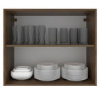 Armário Aéreo Madesa Glamy 80 cm 2 Portas Rustic/Preto