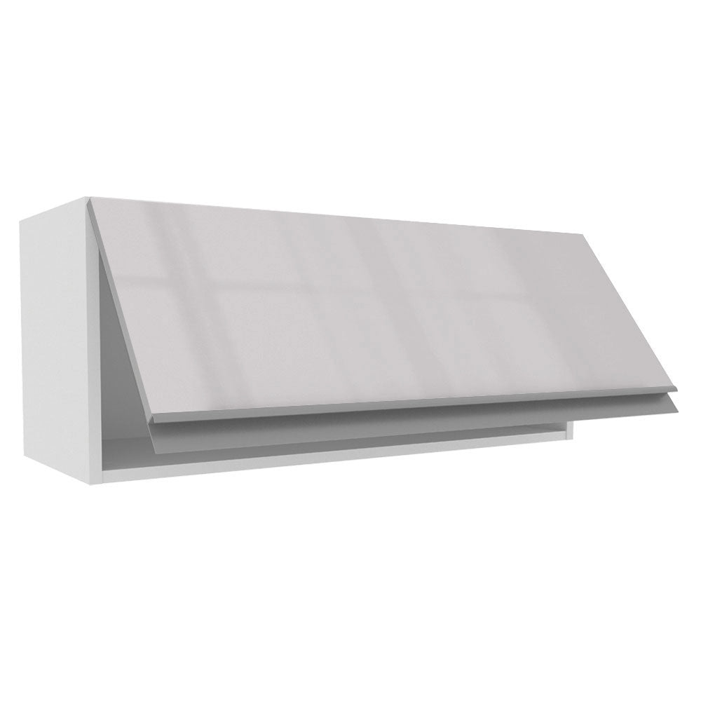 Armário Aéreo Madesa Acordes 100% MDF 80 cm 1 Porta Basculante Branco Brilho