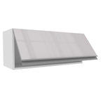 Armário Aéreo Madesa Acordes 100% MDF 80 cm 1 Porta Basculante Branco Brilho