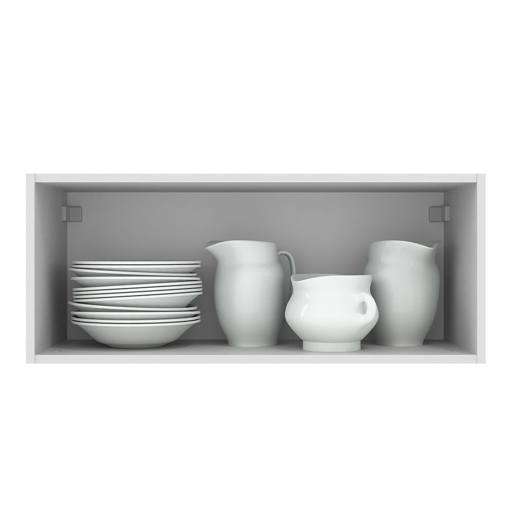 Armário Aéreo Madesa Agata 80 cm 1 Porta Basculante Branco