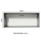 Armário Aéreo 80 cm 1 Porta Basculante Cinza Nice Madesa